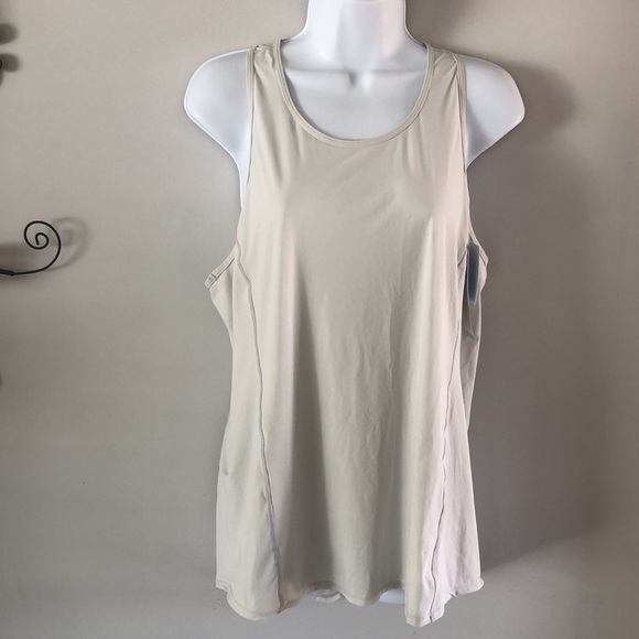 𝅺NEW Zella “Nova” Exercise Perforated Cutout Racer Back Size L Workout Tank Top - Picture 2 of 15